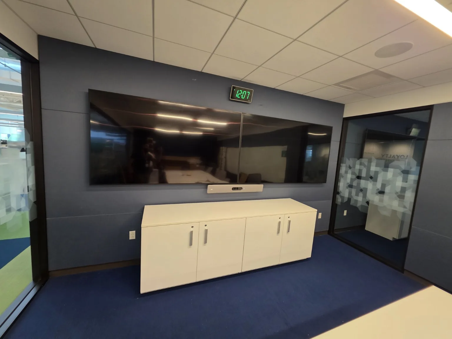 Conference room AV wall
